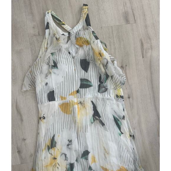 Anthropologie Garden Party Pleated Floral Tiered Halter Midi Dress Size 26W - Picture 3 of 7